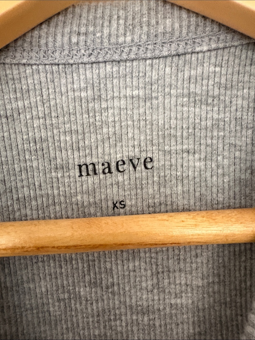 Maeve Gray Ribbed Tank Top - Picture 2 of 2